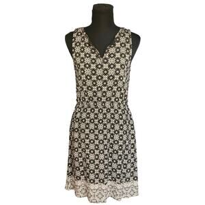 Market & Spruce Geometric Print Sleeveless Lightweight Blouson Dress Size M